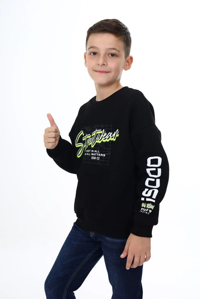 Toontoy Erkek Çocuk Baskılı Sweatshirt - Resim 7