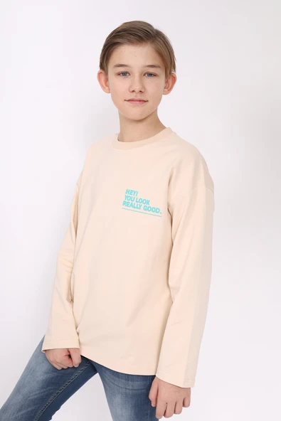 Toontoy Erkek Çocuk Hey You Look  Baskılı Sweatshirt - 8