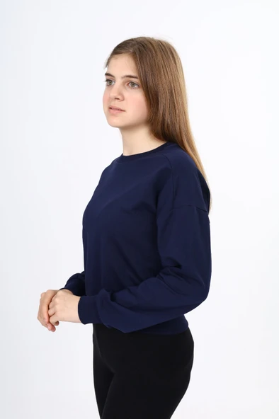 Toontoy Kız Çocuk Düşük Omuz Gazeli Okul Sweatshirt - 9