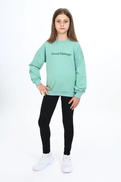 Toontoy Kız Çocuk Good Thıngs Baskılı Taytlı Takım - 7