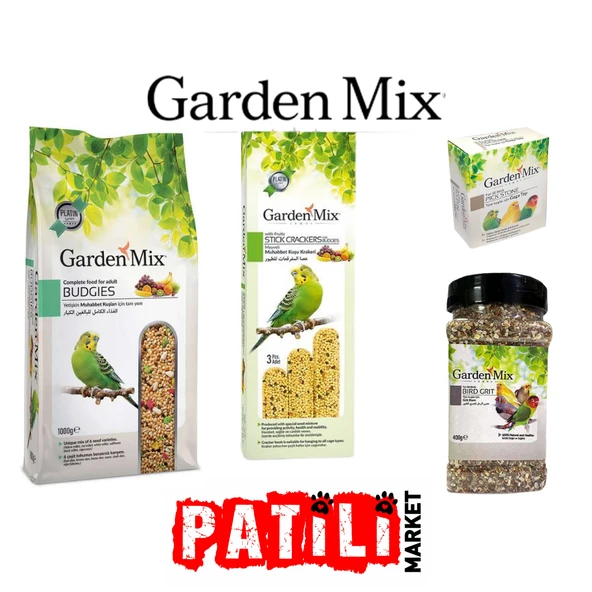 Gardenmix Meyveli Set 1kg Meyveli Yem+Meyveli Kraker +400gr.Kuş Kumu+ Gaga Taşı