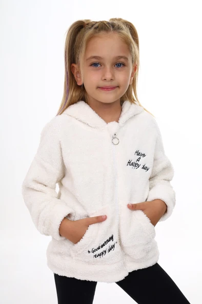 Toontoy Kız Çocuk Nakışlı Hırka - 2