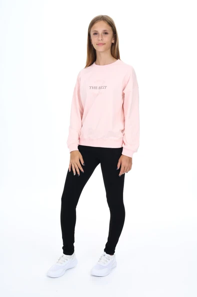 Toontoy Kız Çocuk The Best Yazılı Baskılı Taytlı Takım - 6