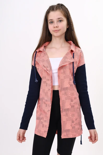 Toontoy Kız Çocuk Komple Baskılı Hırka - Resim 6