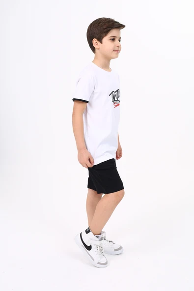 Toontoy Erkek Çocuk Baskılı Şortlu Takım - 4