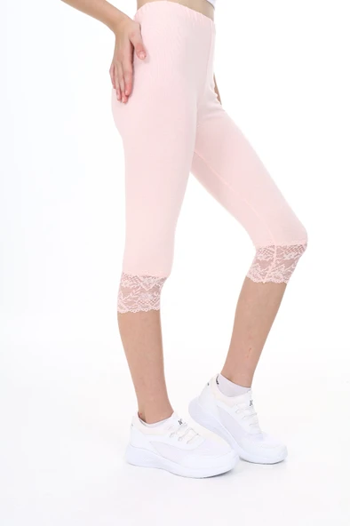 Toontoy Kız Çocuk Paça Dantel Detaylı Kapri - 10