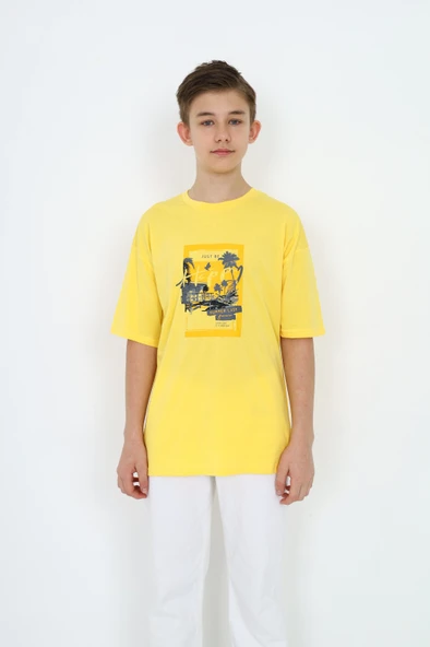 Toontoy Erkek Çocuk  Just Be Baskılı Tişört - Resim 6