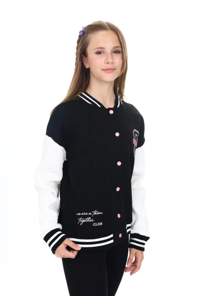 Toontoy Kız Çocuk Nakışlı Kolej Hırka - 12