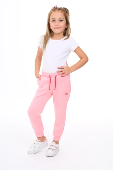 Toontoy Kız Çocuk Nakışlı Eşofman Alt - 8