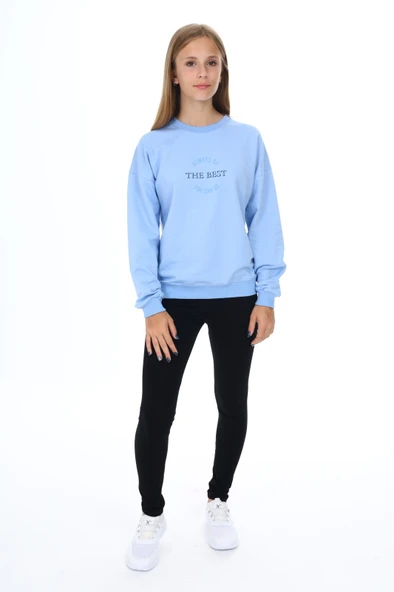 Toontoy Kız Çocuk The Best Yazılı Baskılı Taytlı Takım - 4