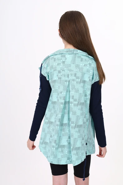 Toontoy Kız Çocuk Komple Baskılı Hırka - Resim 5