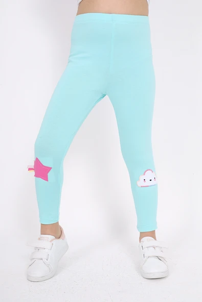 Toontoy Kız Çocuk Nakışlı Tayt - 2