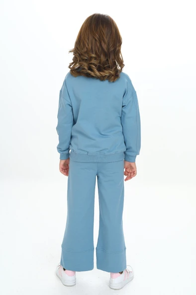 Toontoy Kız Çocuk Mood Nakışlı Eşofman Takım - 9