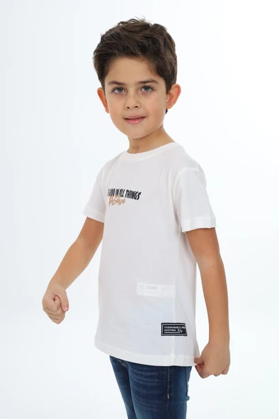 Toontoy Erkek Çocuk Positive  Baskılı Tişört - 9