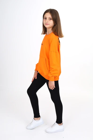 Toontoy Kız Çocuk Respect Baskılı Taytlı Takım - 10