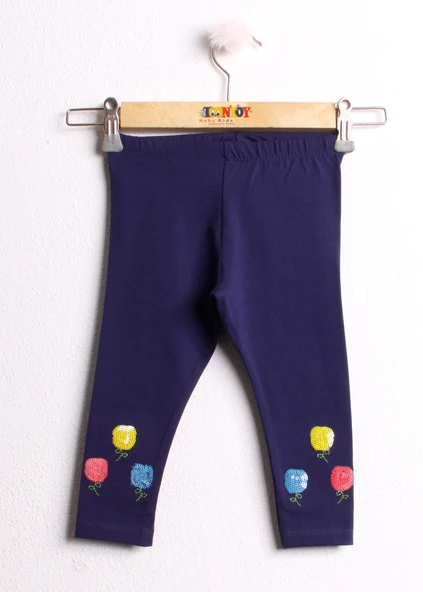 Toontoy Bebek Kız Renkli Pullu Çiçek Nakış - 6