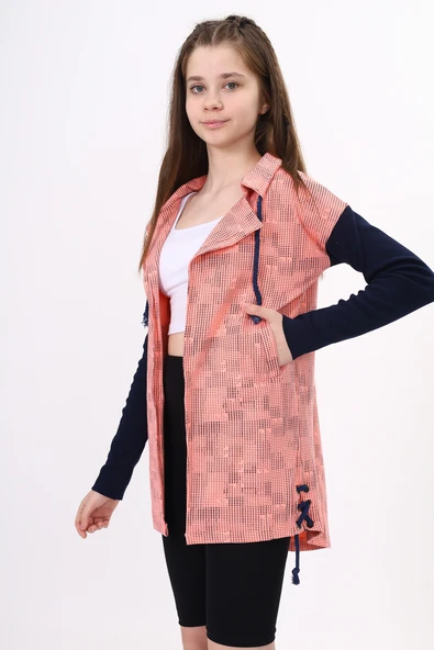 Toontoy Kız Çocuk Komple Baskılı Hırka - Resim 8