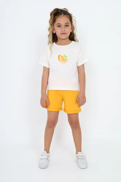 Toontoy Kız Çocuk Fresh Görsel Baskılı Şortlu Takım - 2
