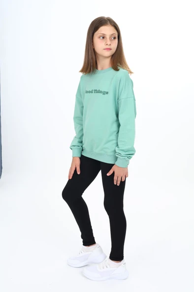 Toontoy Kız Çocuk Good Thıngs Baskılı Taytlı Takım - 8