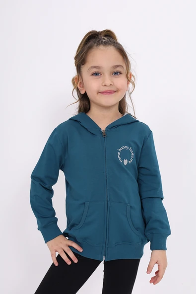 Toontoy Kız Çocuk Nakışlı Hırka - 4