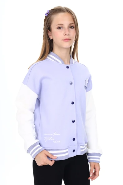 Toontoy Kız Çocuk Nakışlı Kolej Hırka - 9