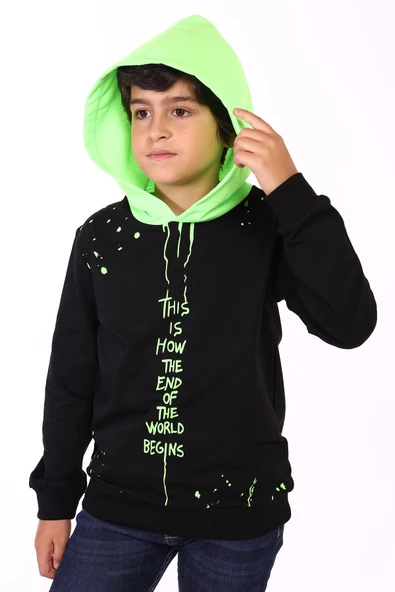 Toontoy Erkek Çocuk Neon Detaylı Sweatshirt - 6