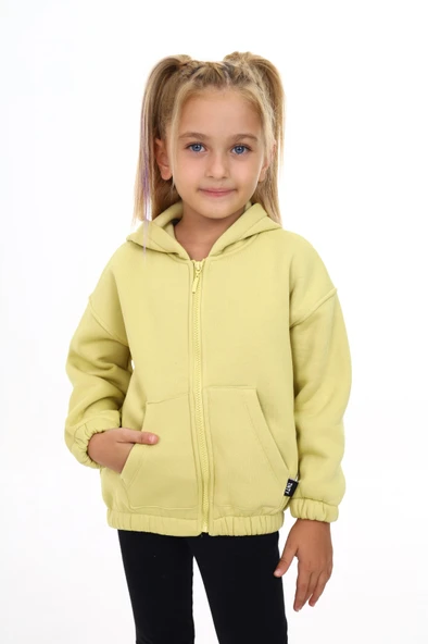 Toontoy Kız Çocuk Kapüşonlu Hırka