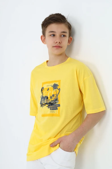 Toontoy Erkek Çocuk  Just Be Baskılı Tişört - Resim 8