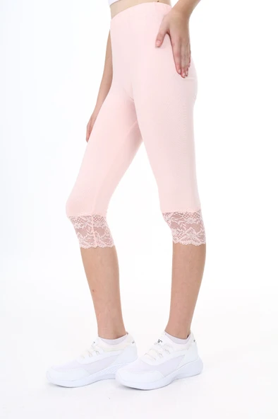 Toontoy Kız Çocuk Paça Dantel Detaylı Kapri - 6