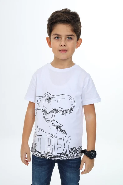 Toontoy Erkek Çocuk Trex Baskılı Tişört