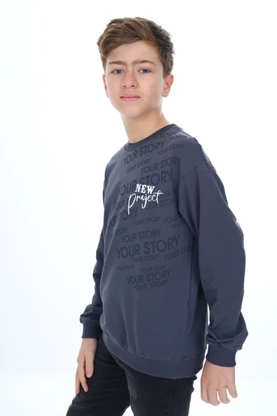 Toontoy Erkek Çocuk New Project  Baskılı Sweatshirt - 11