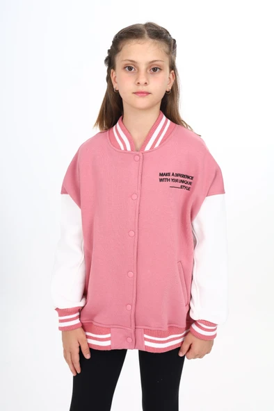 Toontoy Kız Çocuk Nakışlı Kolej Hırka - 5