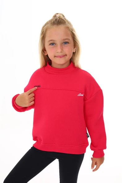 Toontoy Kız Çocuk Nakışlı Sweatshirt - 12