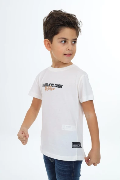 Toontoy Erkek Çocuk Positive  Baskılı Tişört - 7