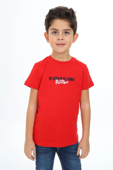 Toontoy Erkek Çocuk Positive  Baskılı Tişört