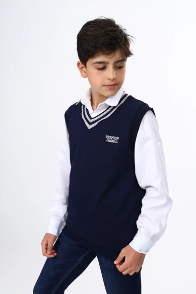 Toontoy Erkek Çocuk Okul Nakışlı Süveter - 6