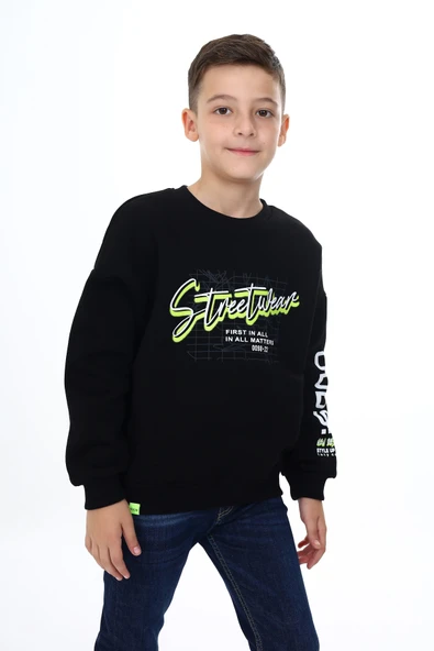 Toontoy Erkek Çocuk Baskılı Sweatshirt - Resim 6