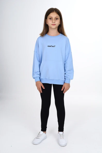 Toontoy Kız Çocuk Respect Baskılı Taytlı Takım - 3