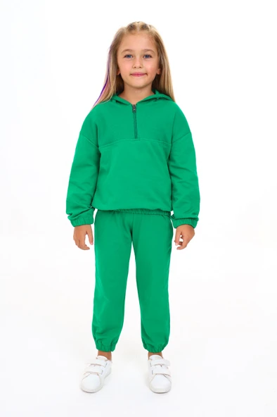 Toontoy Kız Çocuk Armalı Eşofman Takım - 3