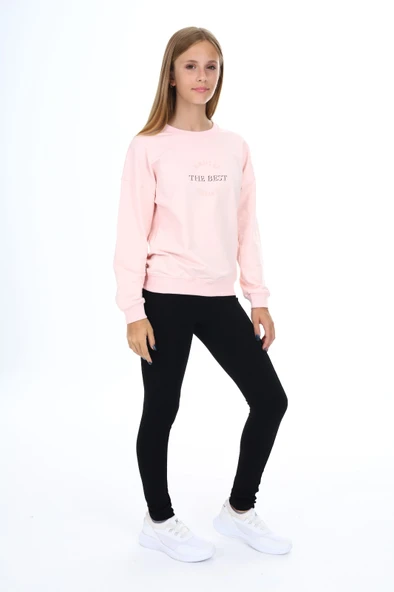 Toontoy Kız Çocuk The Best Yazılı Baskılı Taytlı Takım - 7