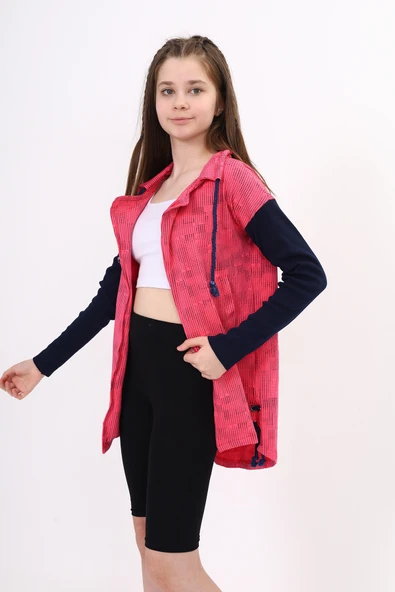 Toontoy Kız Çocuk Komple Baskılı Hırka - Resim 12