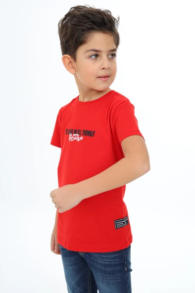 Toontoy Erkek Çocuk Positive  Baskılı Tişört - 2