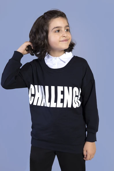 Toontoy Erkek Çocuk Baskılı Gömlek Yaka Sweatshirt - 5