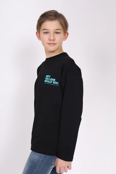 Toontoy Erkek Çocuk Hey You Look  Baskılı Sweatshirt - 10