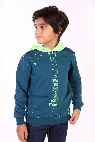 Toontoy Erkek Çocuk Neon Detaylı Sweatshirt - 9