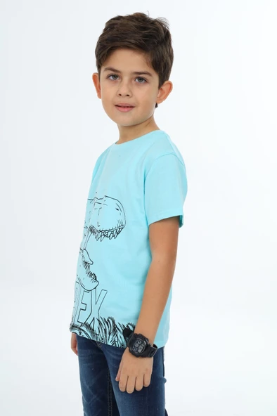 Toontoy Erkek Çocuk Trex Baskılı Tişört - 6