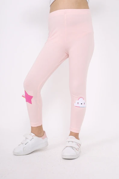 Toontoy Kız Çocuk Nakışlı Tayt - 9