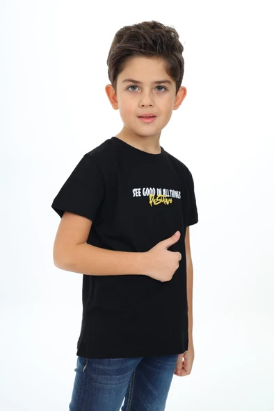 Toontoy Erkek Çocuk Positive  Baskılı Tişört - 12