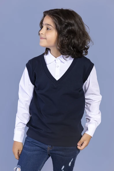 Toontoy Erkek Çocuk Süveterli Okul Gömlek - 3