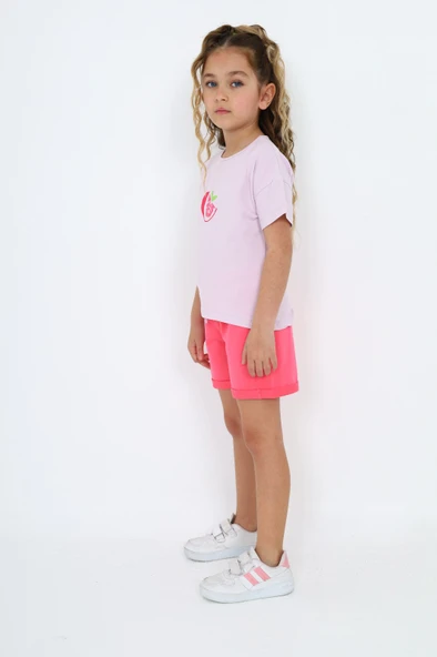 Toontoy Kız Çocuk Fresh Görsel Baskılı Şortlu Takım - 6